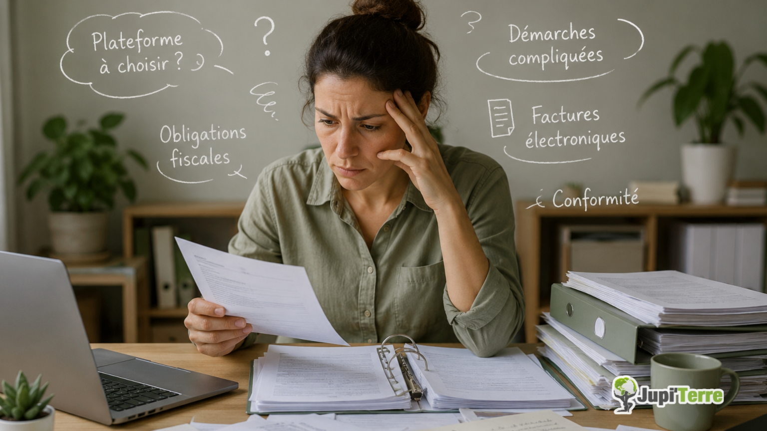 Naturopathe ou professionnelle indépendante s'interrogeant sur la facturation électronique, le choix d'une plateforme et les nouvelles obligations réglementaires.